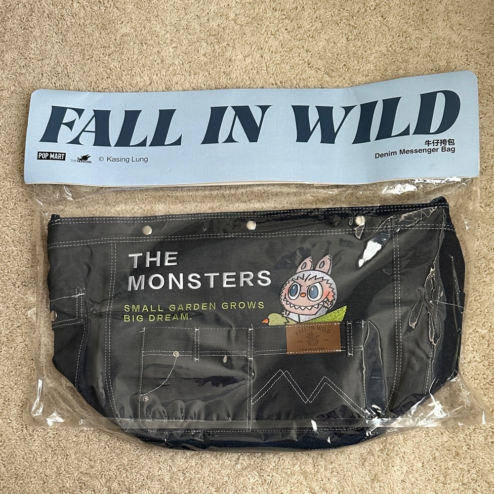 The Monsters Denim Crossbody Bag - Black